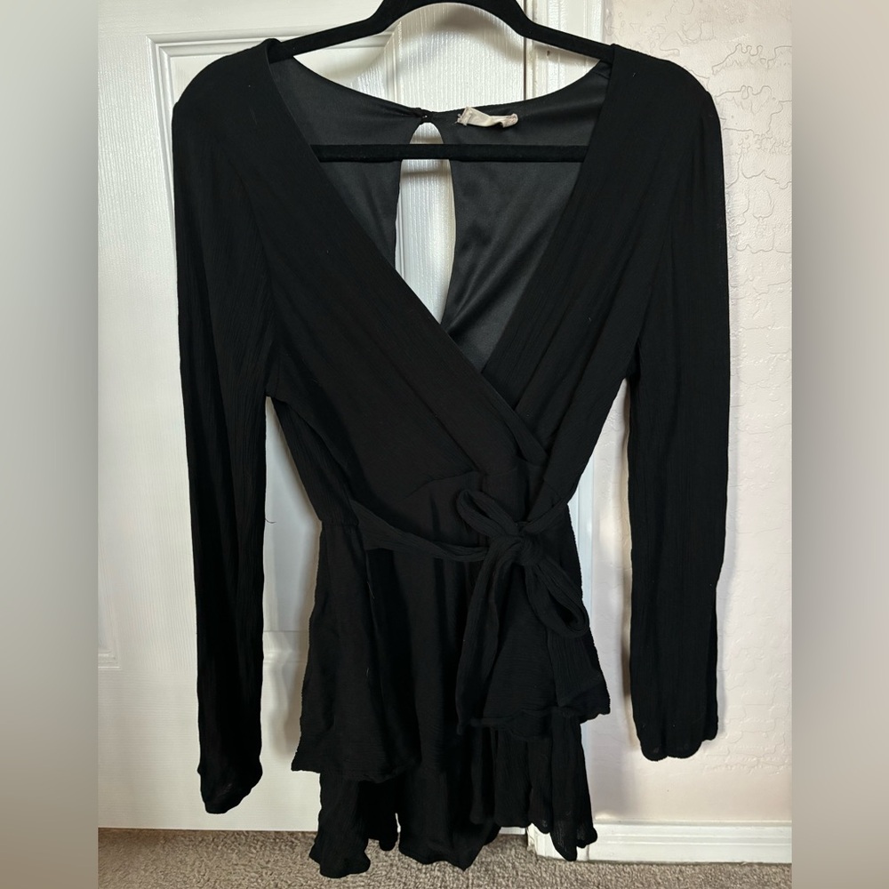 Altar’d State Black Wrap Top